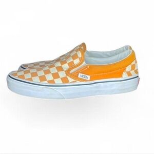 Vans Orange Checkerboard Slip-On Women’s 6.5 Skater Streetwear